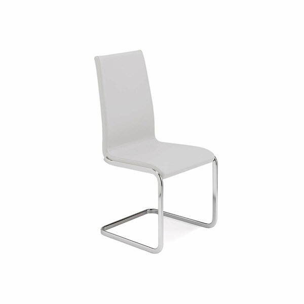 Casabianca Furniture Aurora Leather Dining Chair, Italian White - 40 x 17 x 17 in. TC-2020-WH